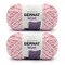 Bernat Velvet Quiet Pink Yarn - 2 Pack of 300g/10.5oz - Polyester - 5 Bulky - 315 Yards - Knitting/Crochet